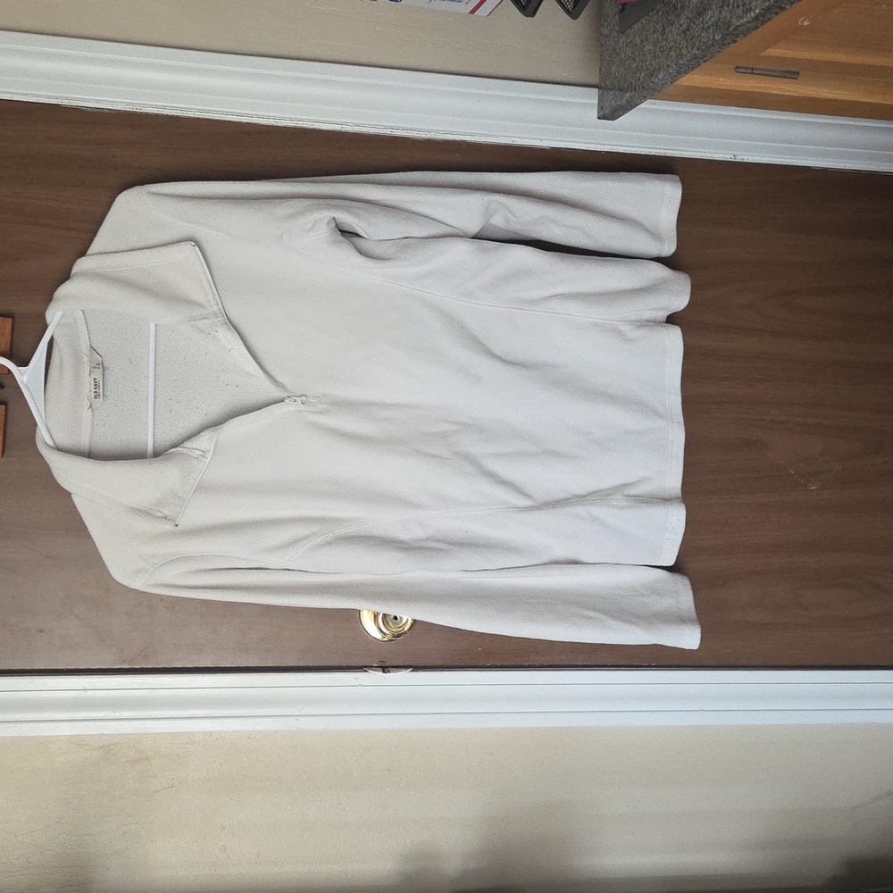 Old White V-Neck Sweater